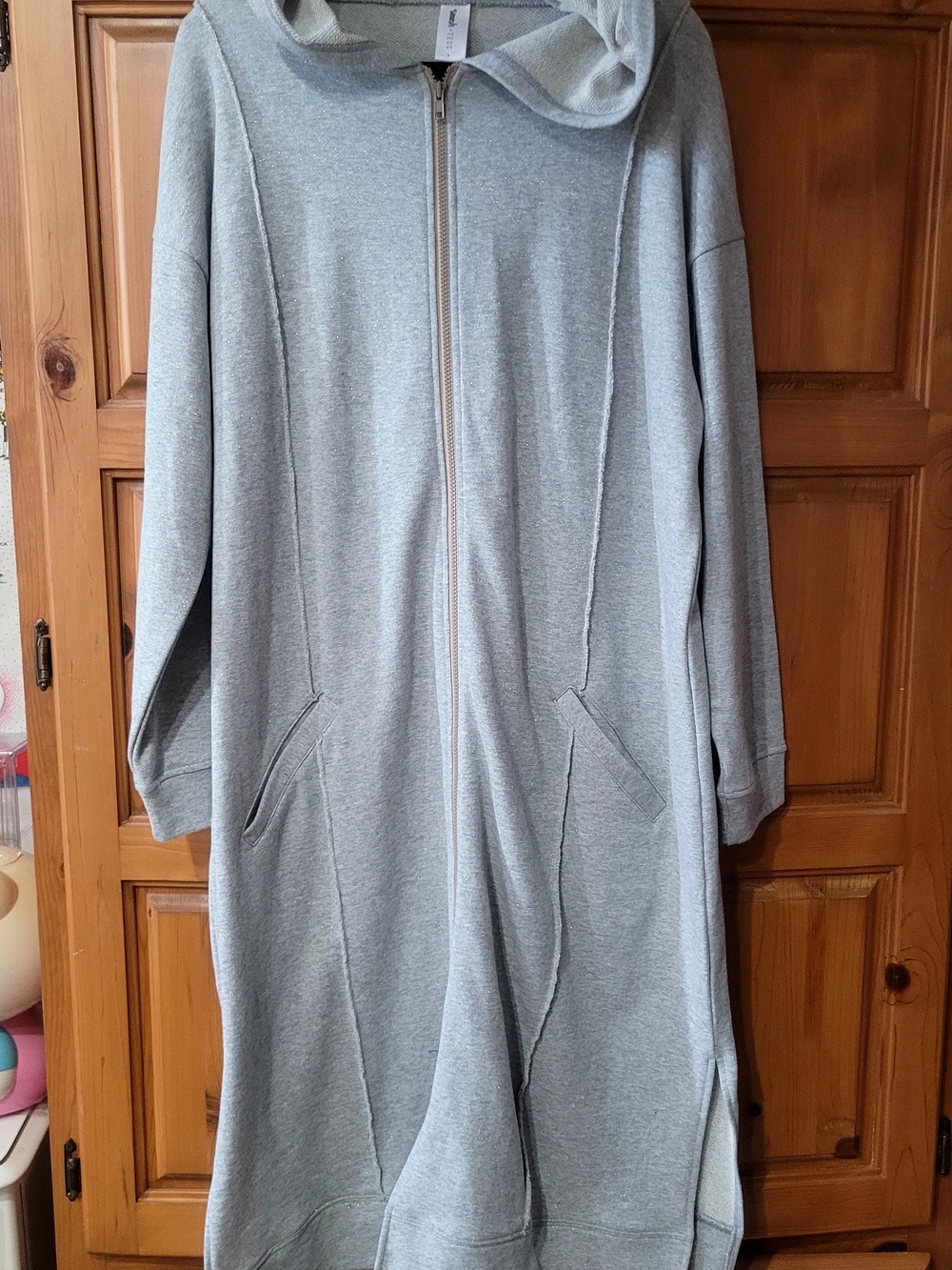 Smash+Tess Long Hooded Zip-Front Coatigan (warehouse sale)